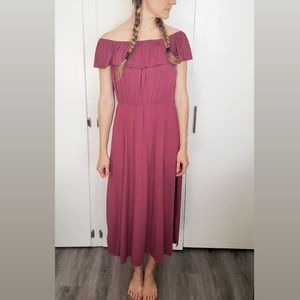 Pinc Off the Shoulder Dress